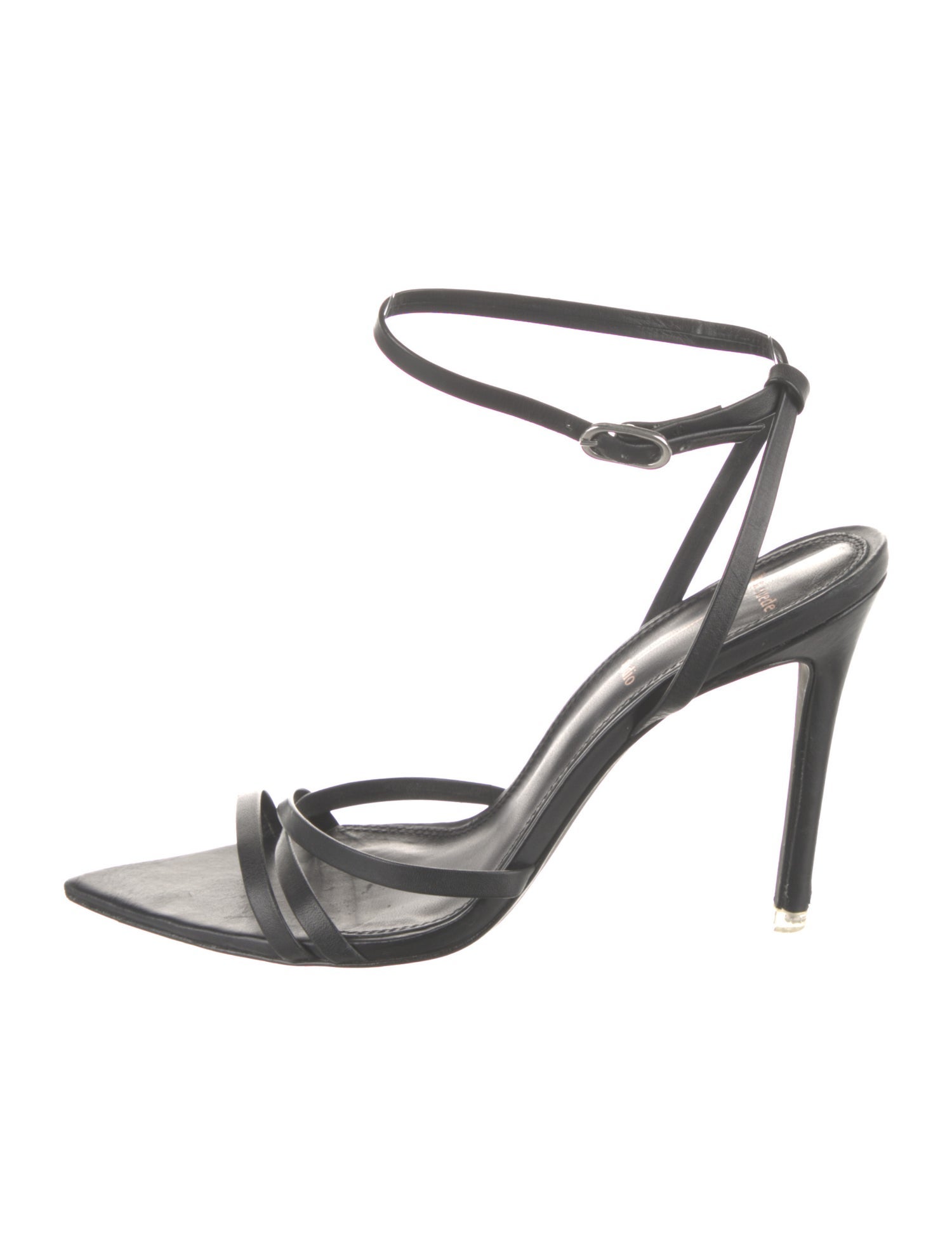 Black Suede Studio Leather Sandals