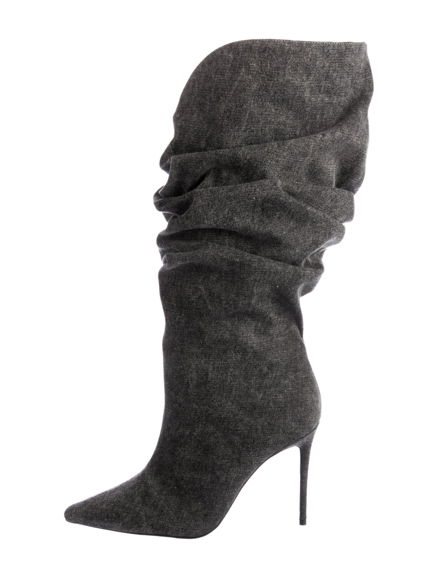 Black Suede Studio Slouch Boots