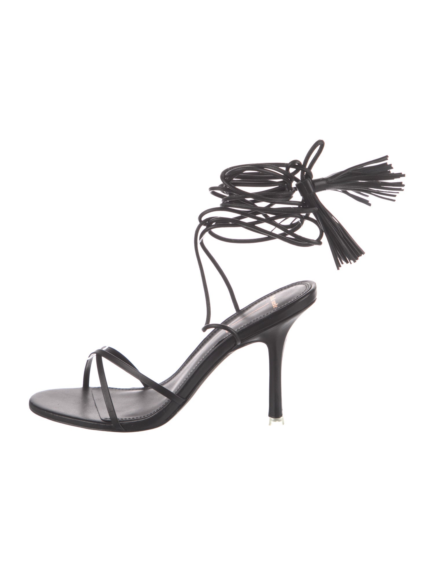 Black Suede Studio Leather Sandals