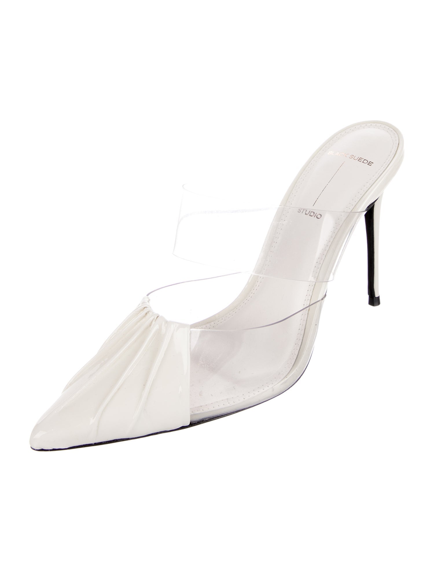 Black Suede Studio Leather Mules