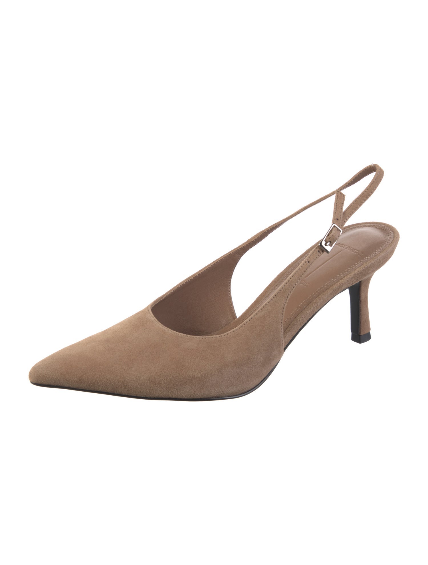 Black Suede Studio Suede Slingback Pumps