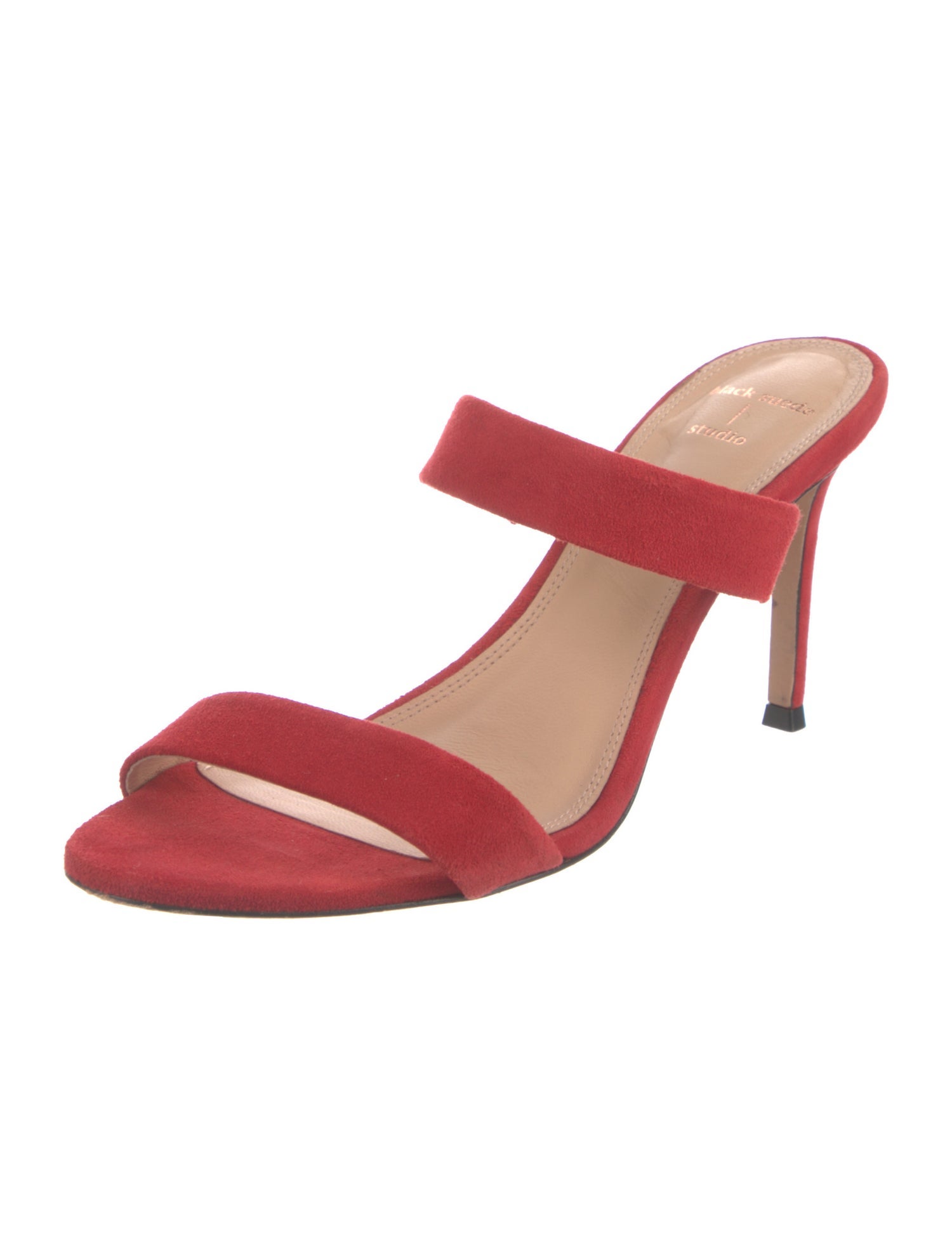 Black Suede Studio Suede Slides