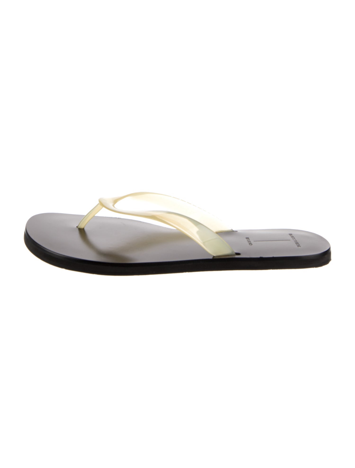 Black Suede Studio Rubber Flats