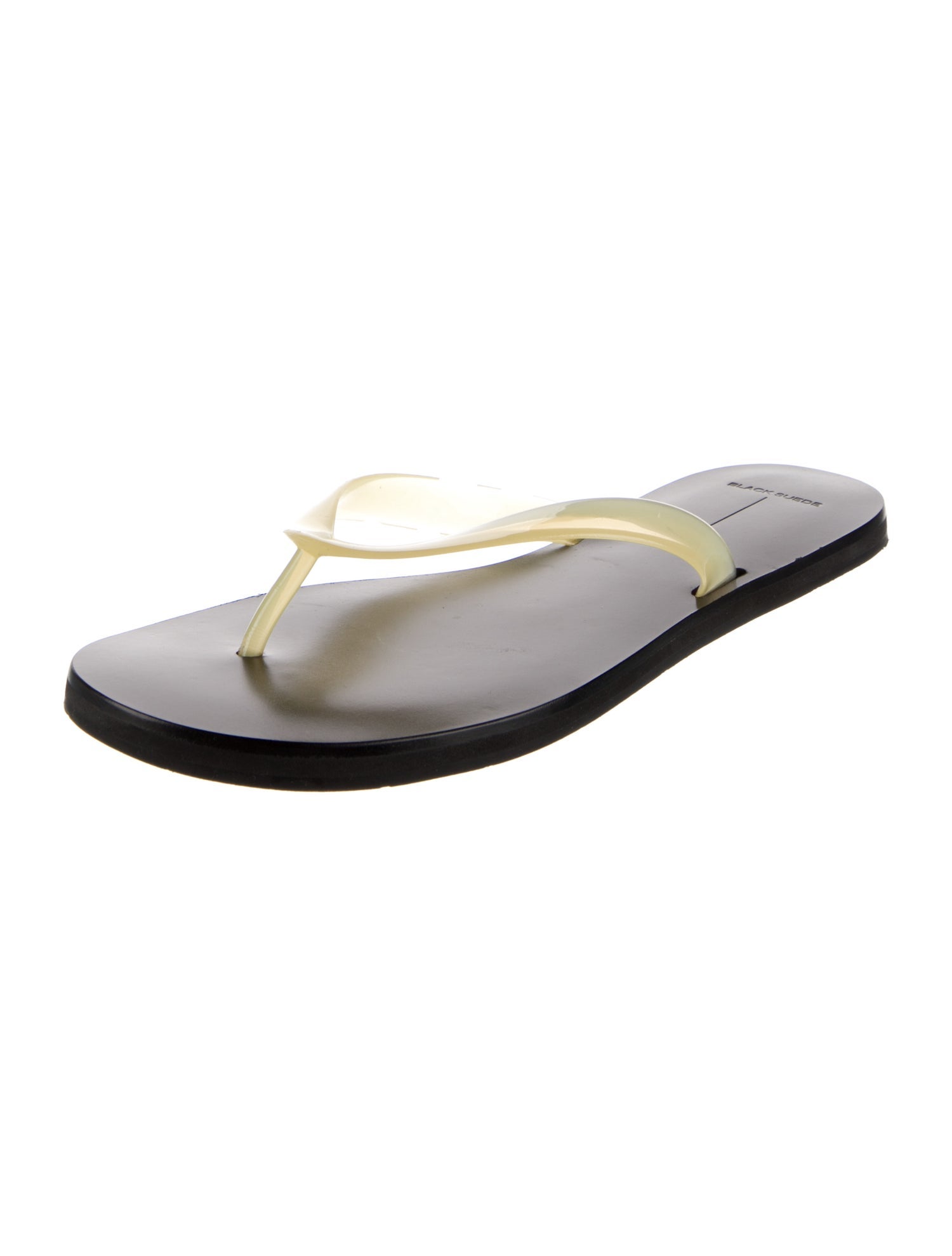 Black Suede Studio Rubber Flats