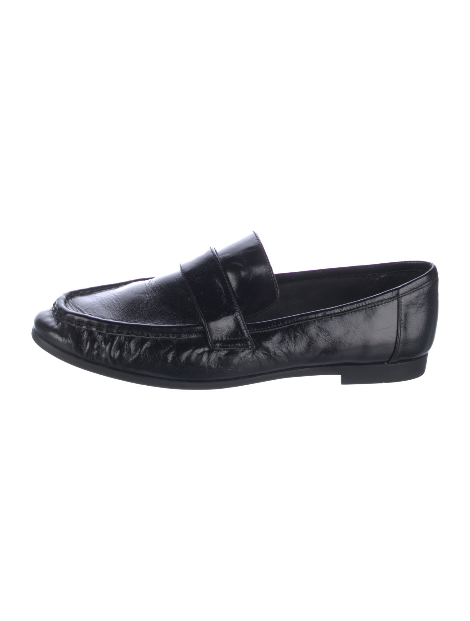 Black Suede Studio Leather Loafers