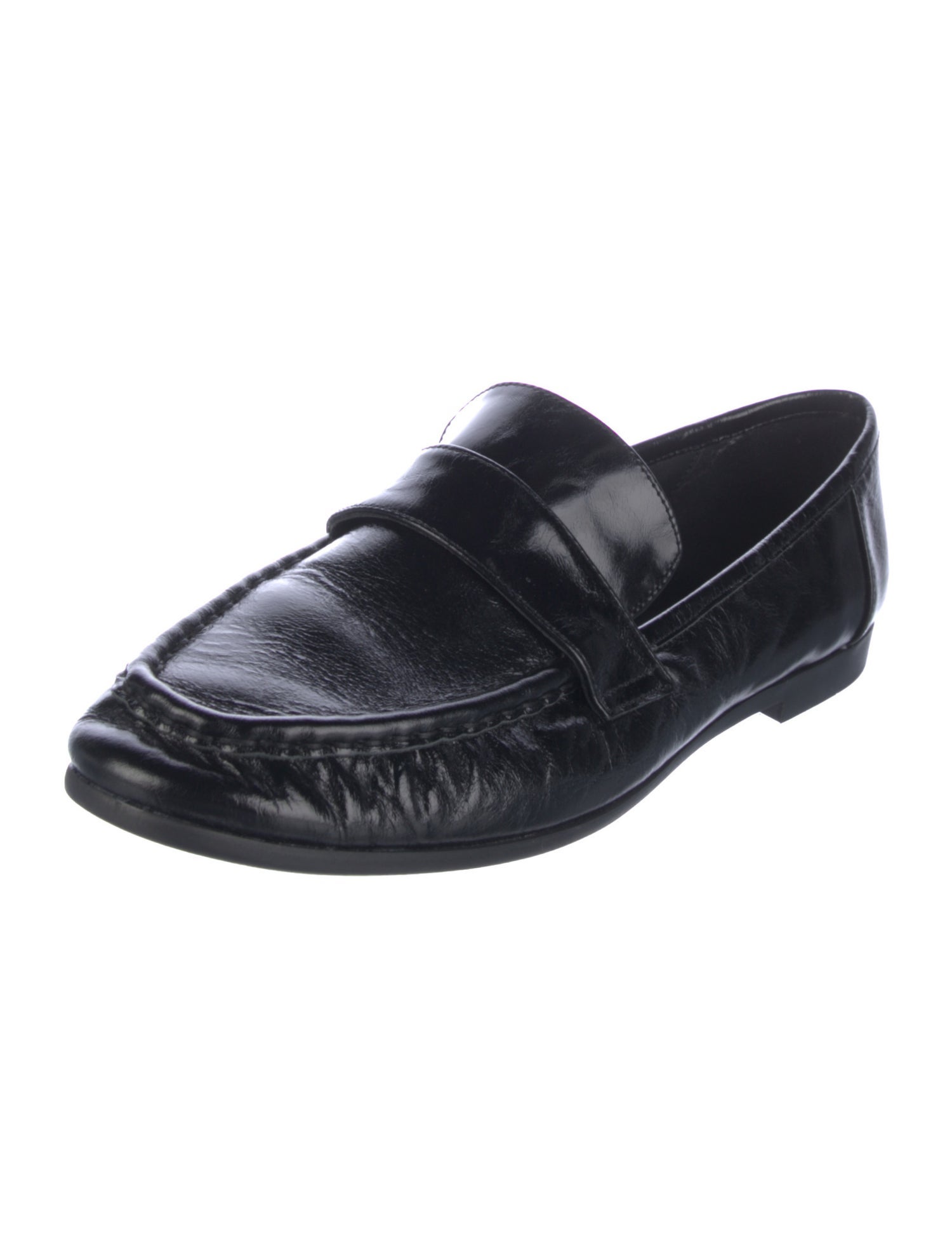 Black Suede Studio Leather Loafers