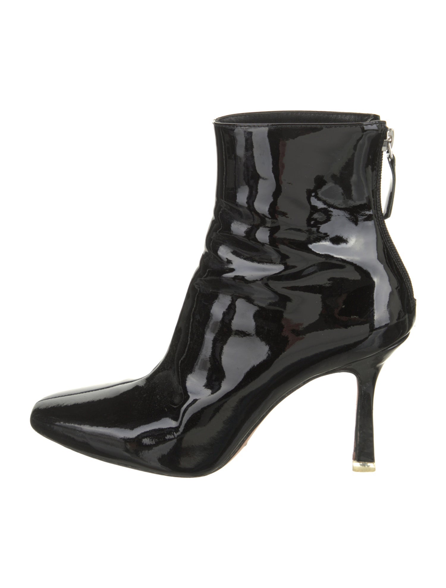 Black Suede Studio Patent Leather Boots