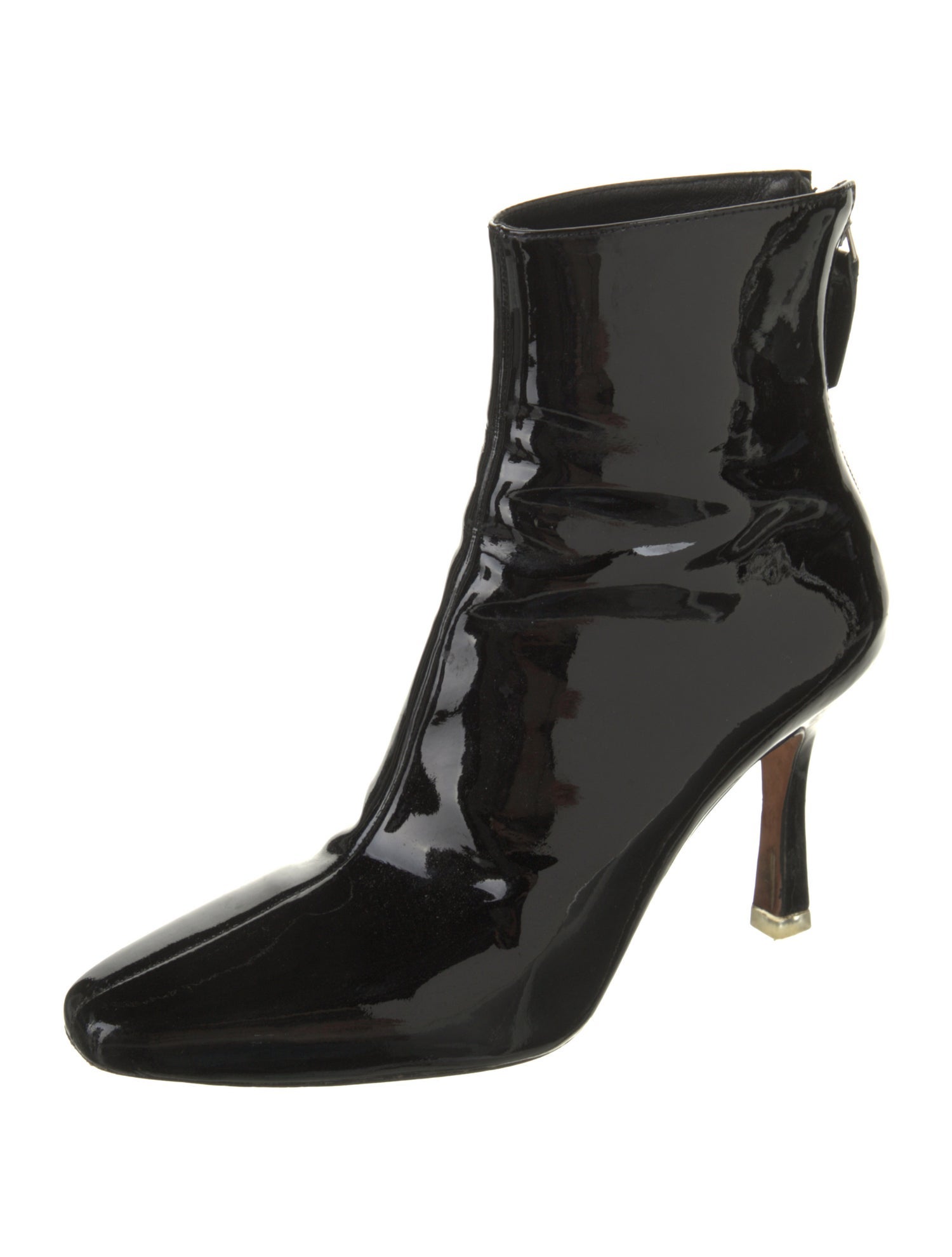 Black Suede Studio Patent Leather Boots