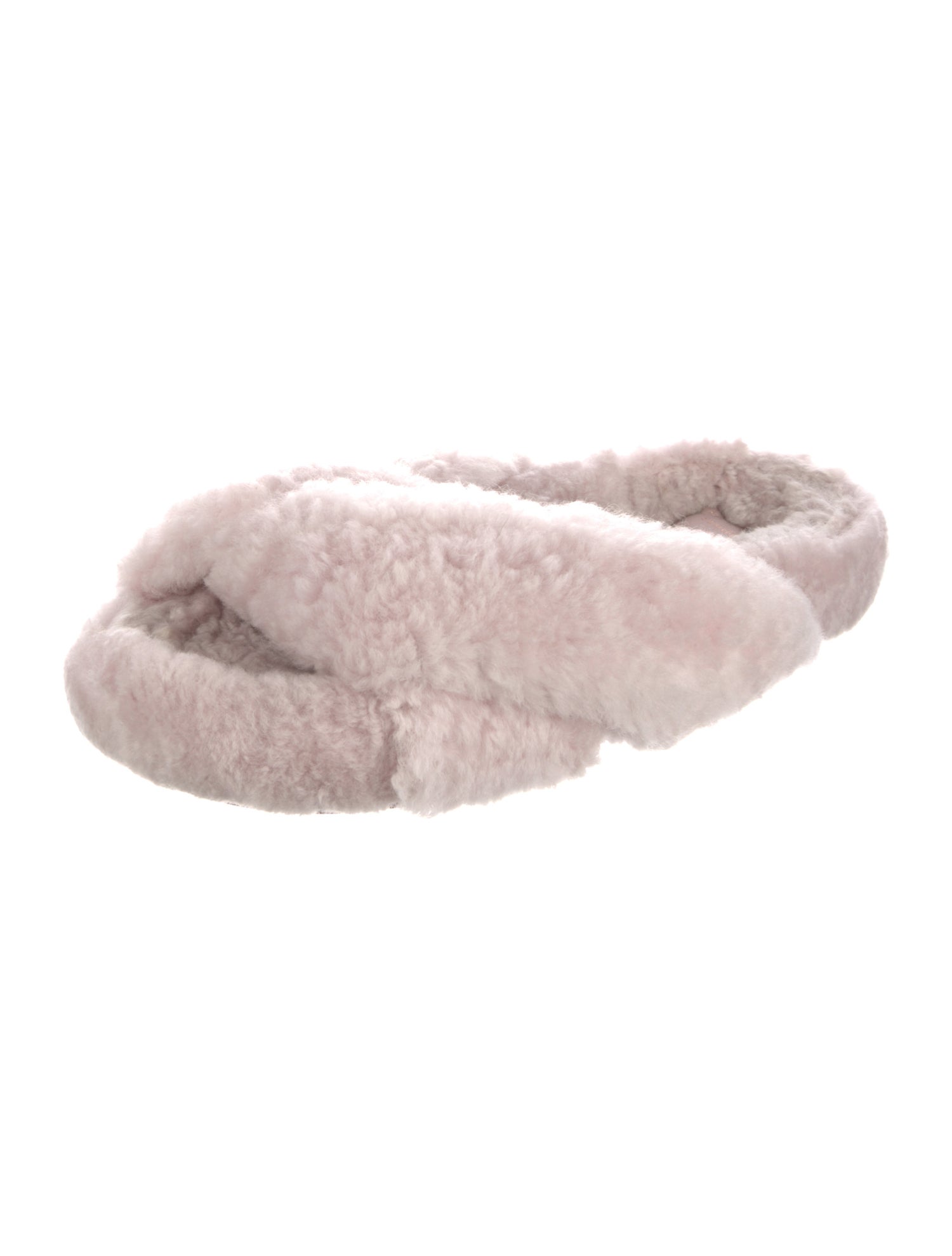 Black Suede Studio Shearling Slides