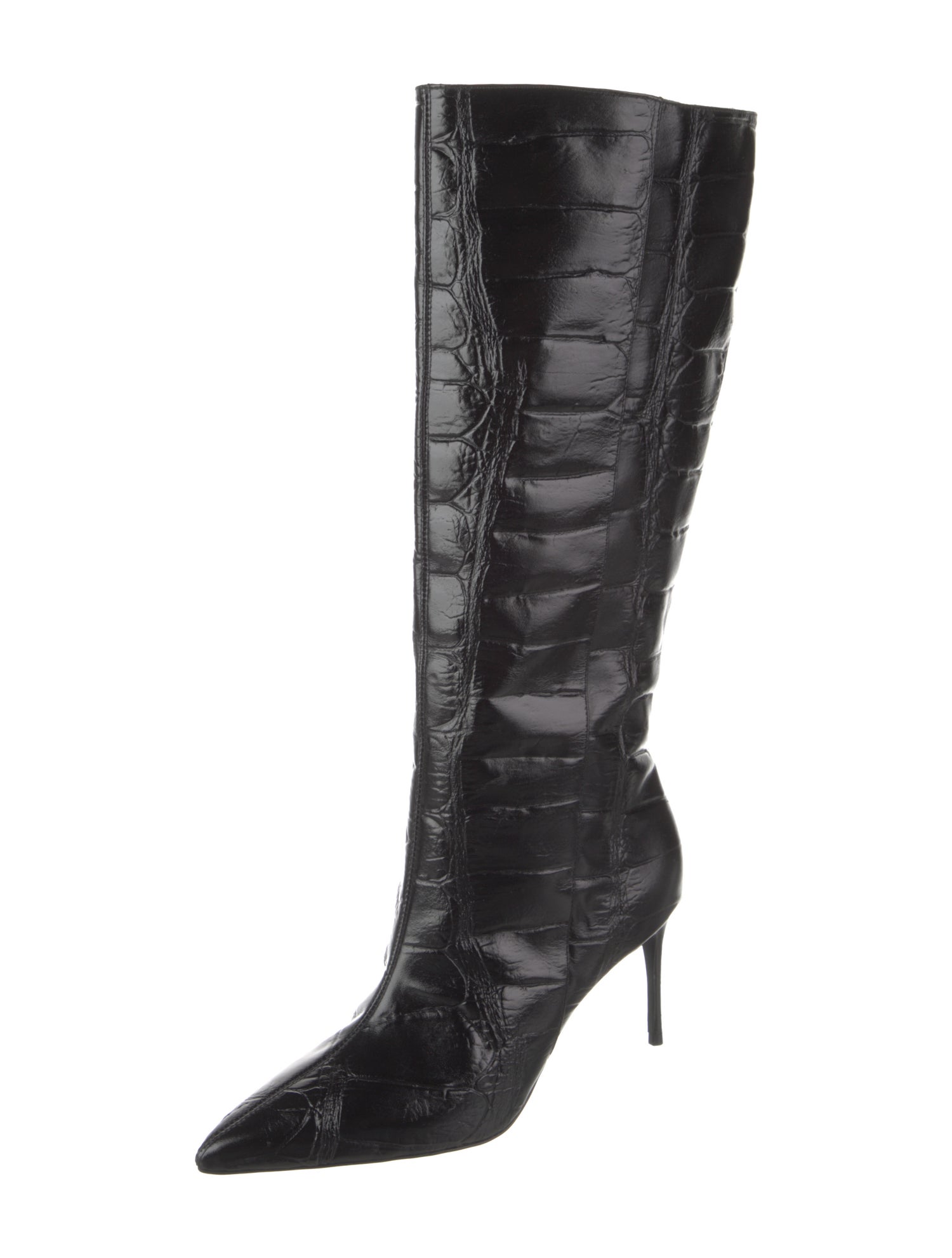 Black Suede Studio Leather Boots