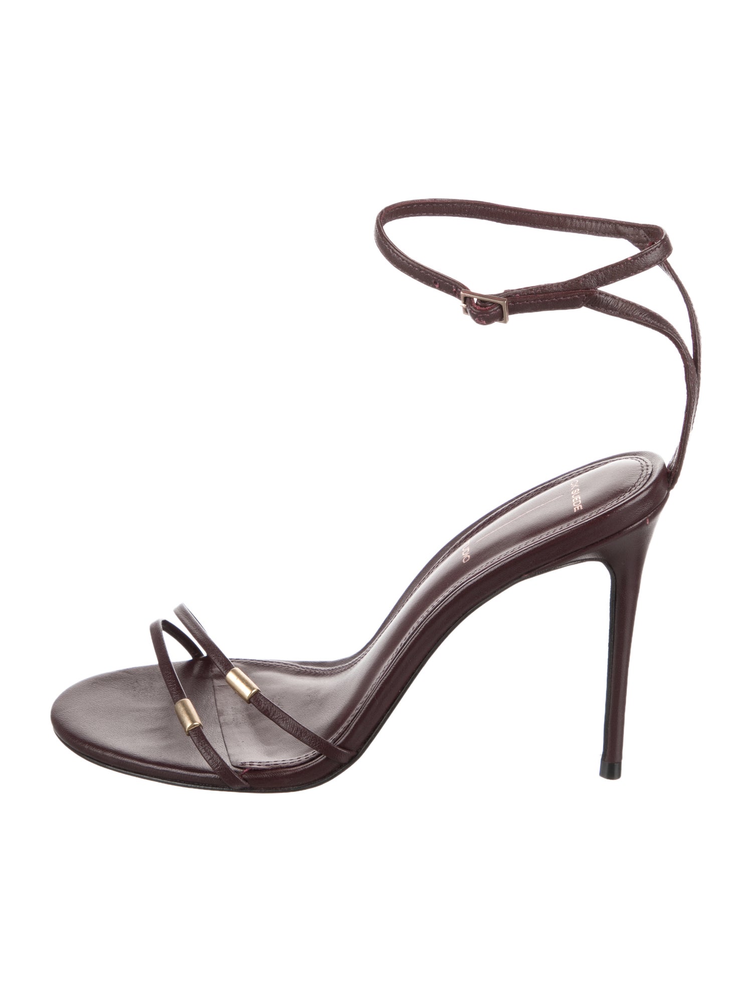 Black Suede Studio Leather Sandals