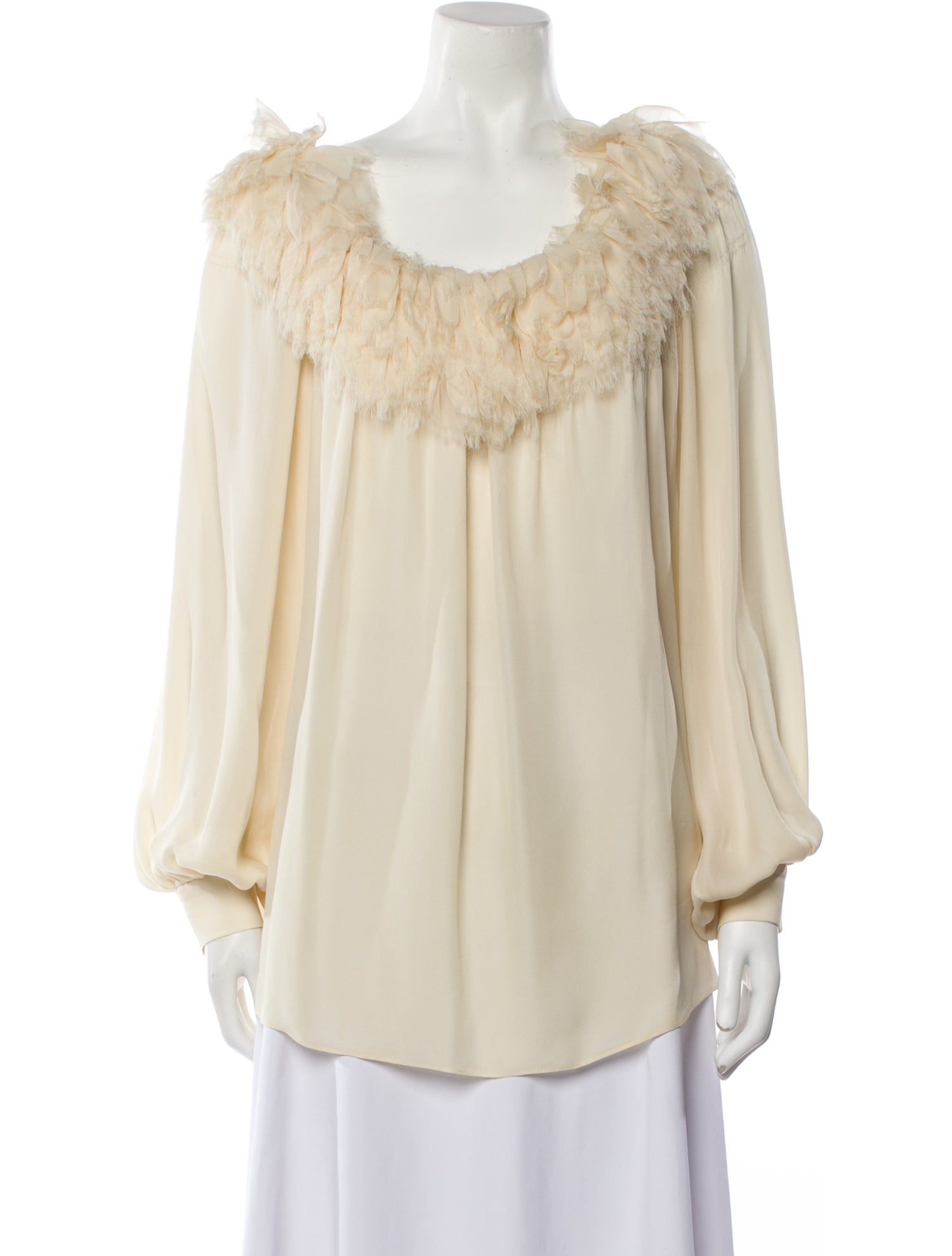 Robin Brouillette Scoop Neck Long Sleeve Blouse