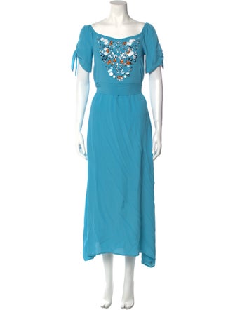 Beatrice B Bateau Neckline Midi Length Dress