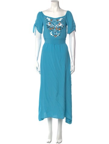 Beatrice B Dresses Bateau Neckline Midi Length Dress M