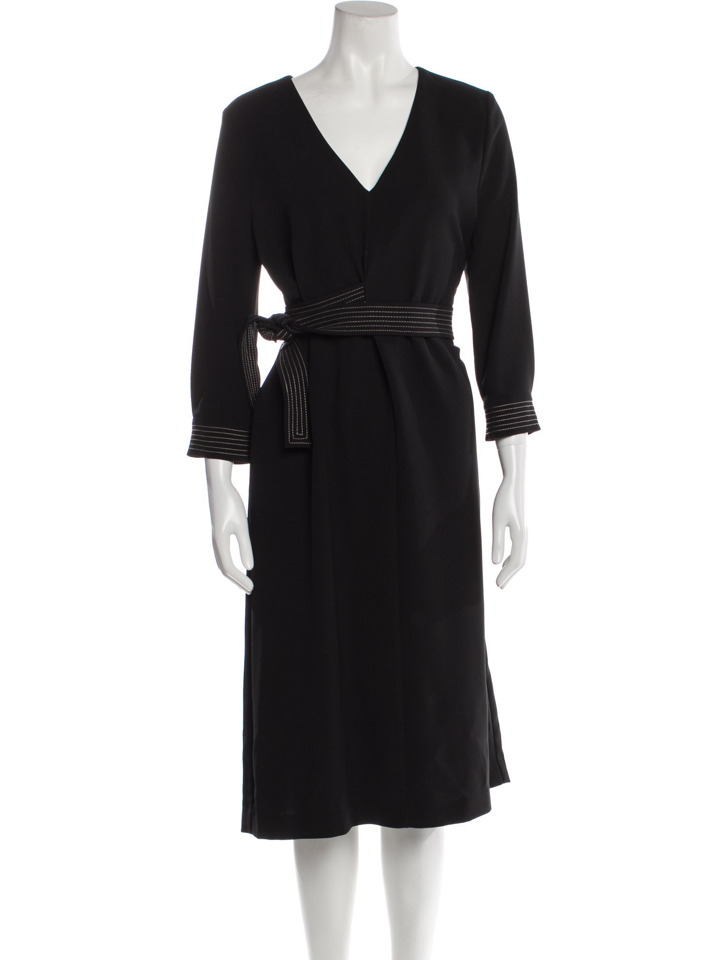 Beatrice B V-Neck Midi Length Dress w/ Tags