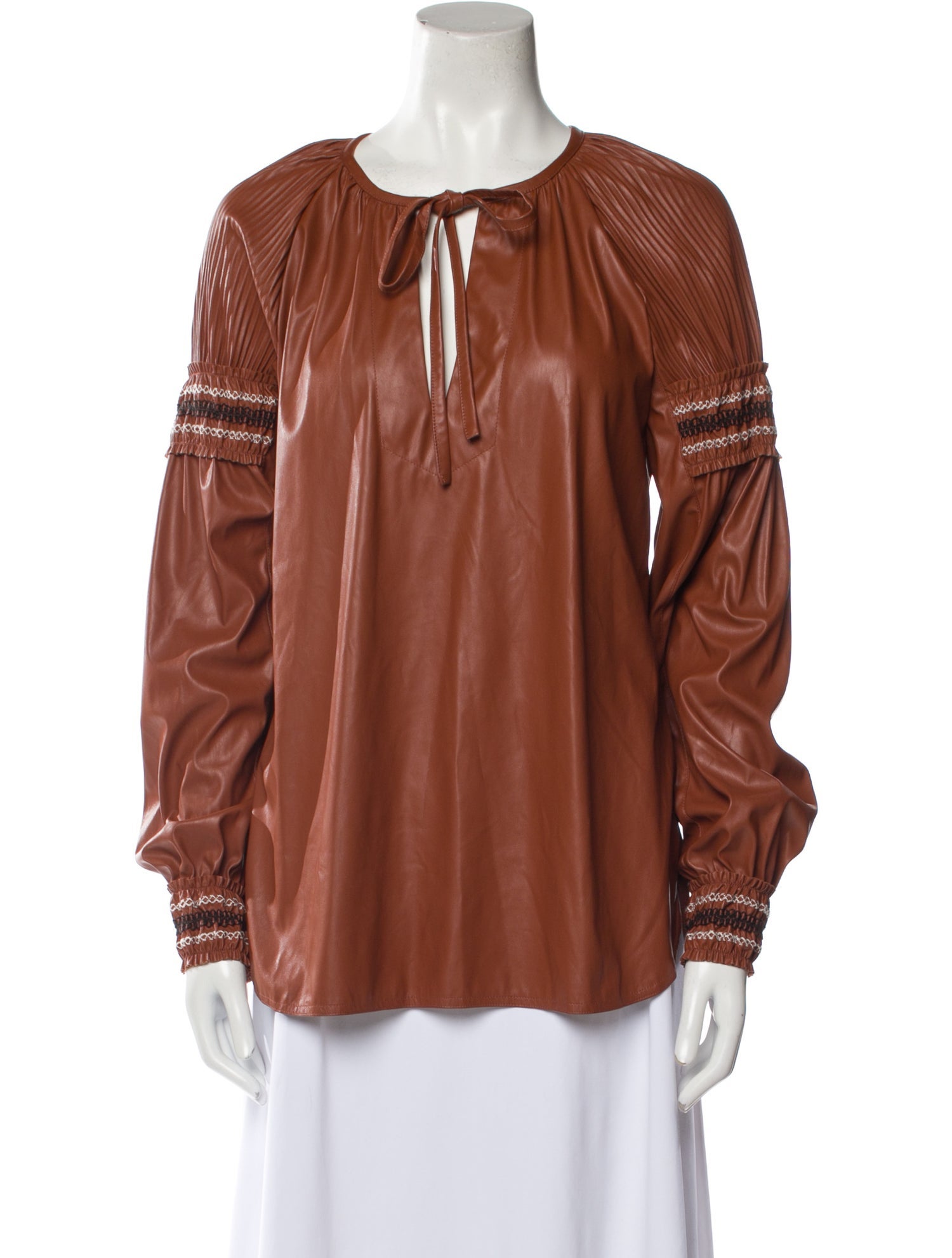 Beatrice B Crew Neck Long Sleeve Blouse w/ Tags