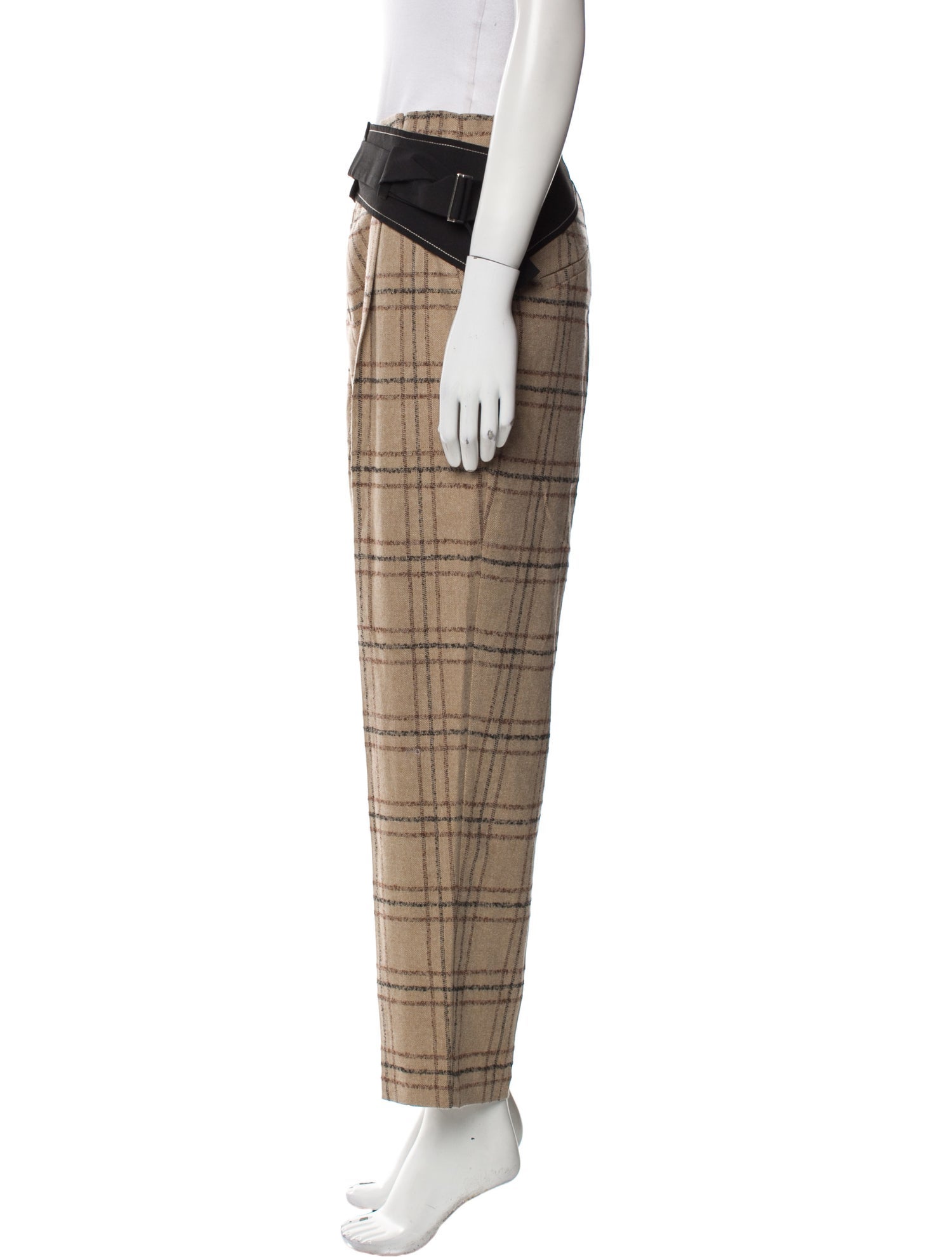 Beatrice B Plaid Print Straight Leg Pants w/ Tags