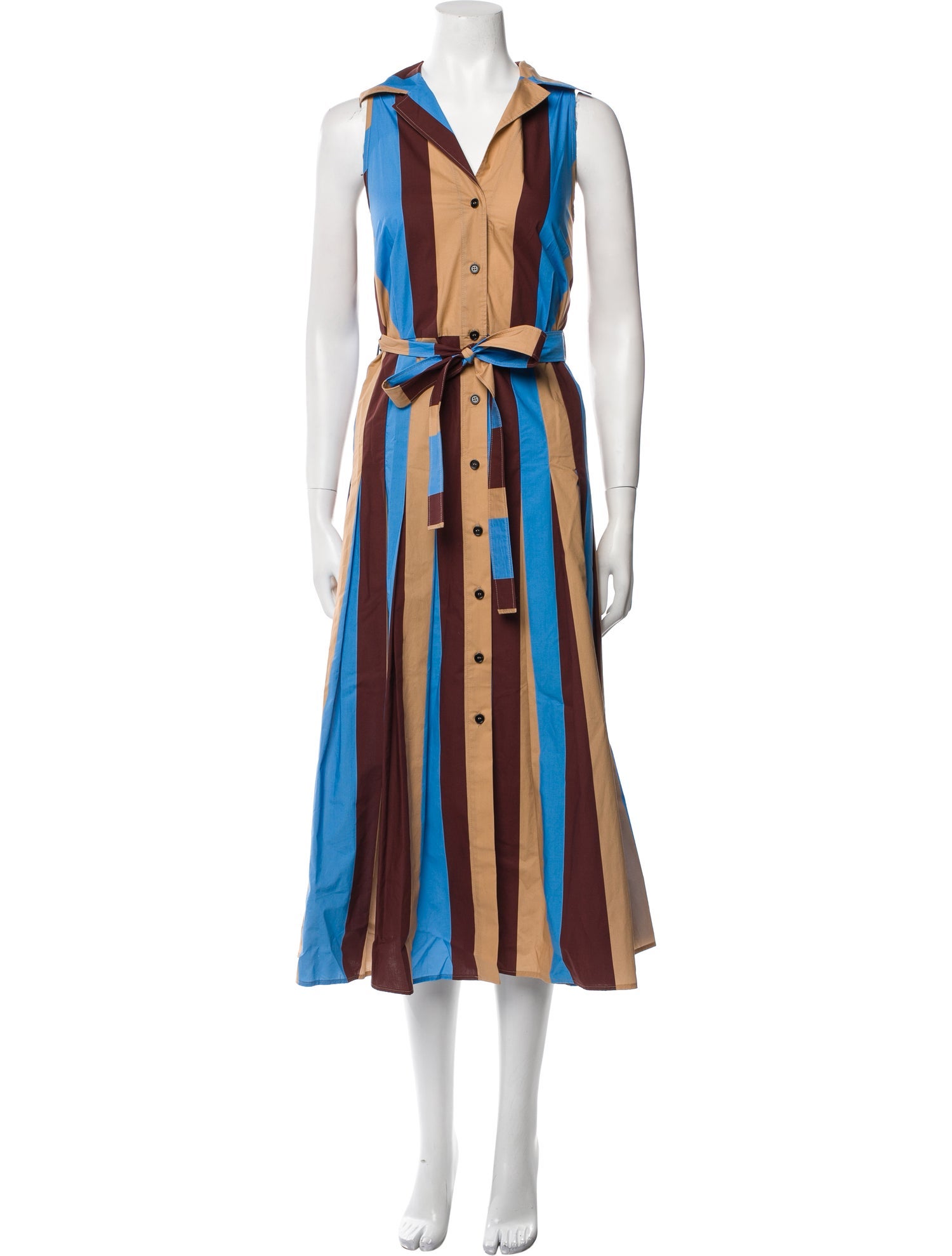 Beatrice B Striped Midi Length Dress w/ Tags