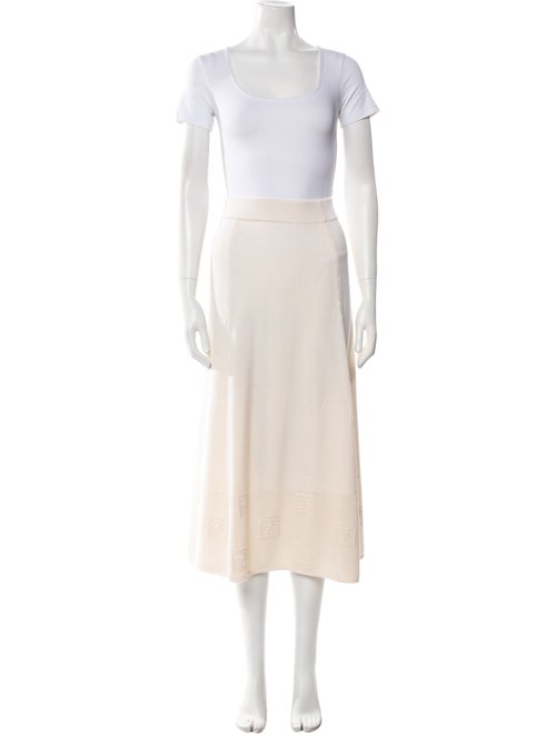 Beatrice B Wool Embroidered Accent Skirt Set