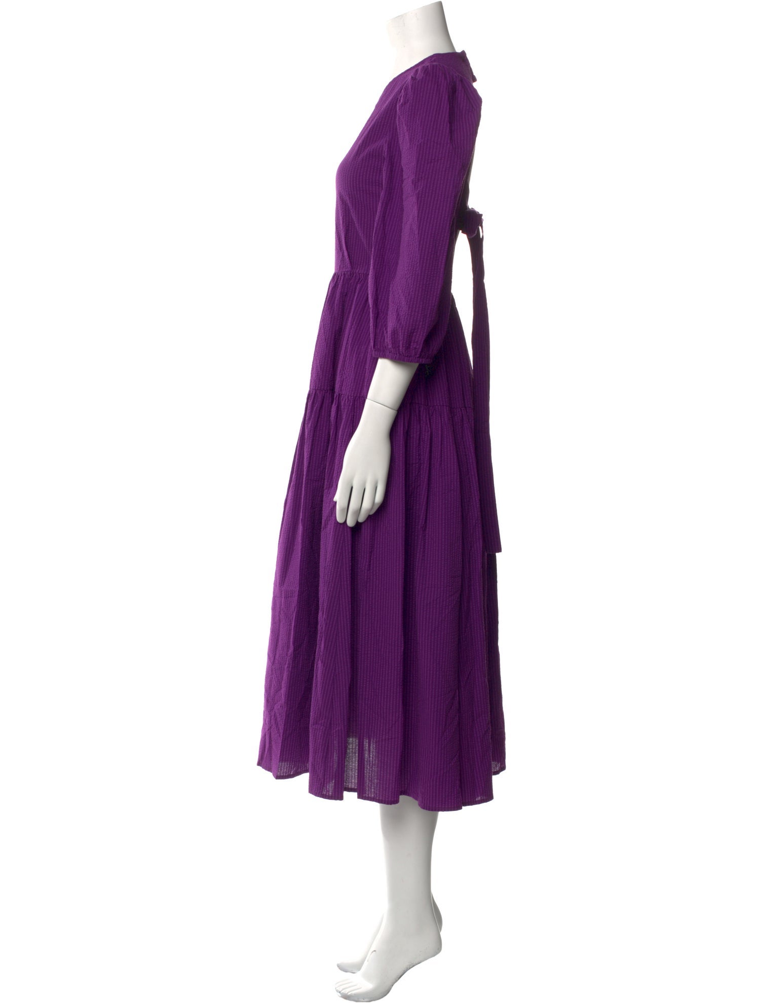 Beatrice B Crew Neck Long Dress