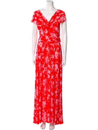 Beatrice B Floral Print Long Dress
