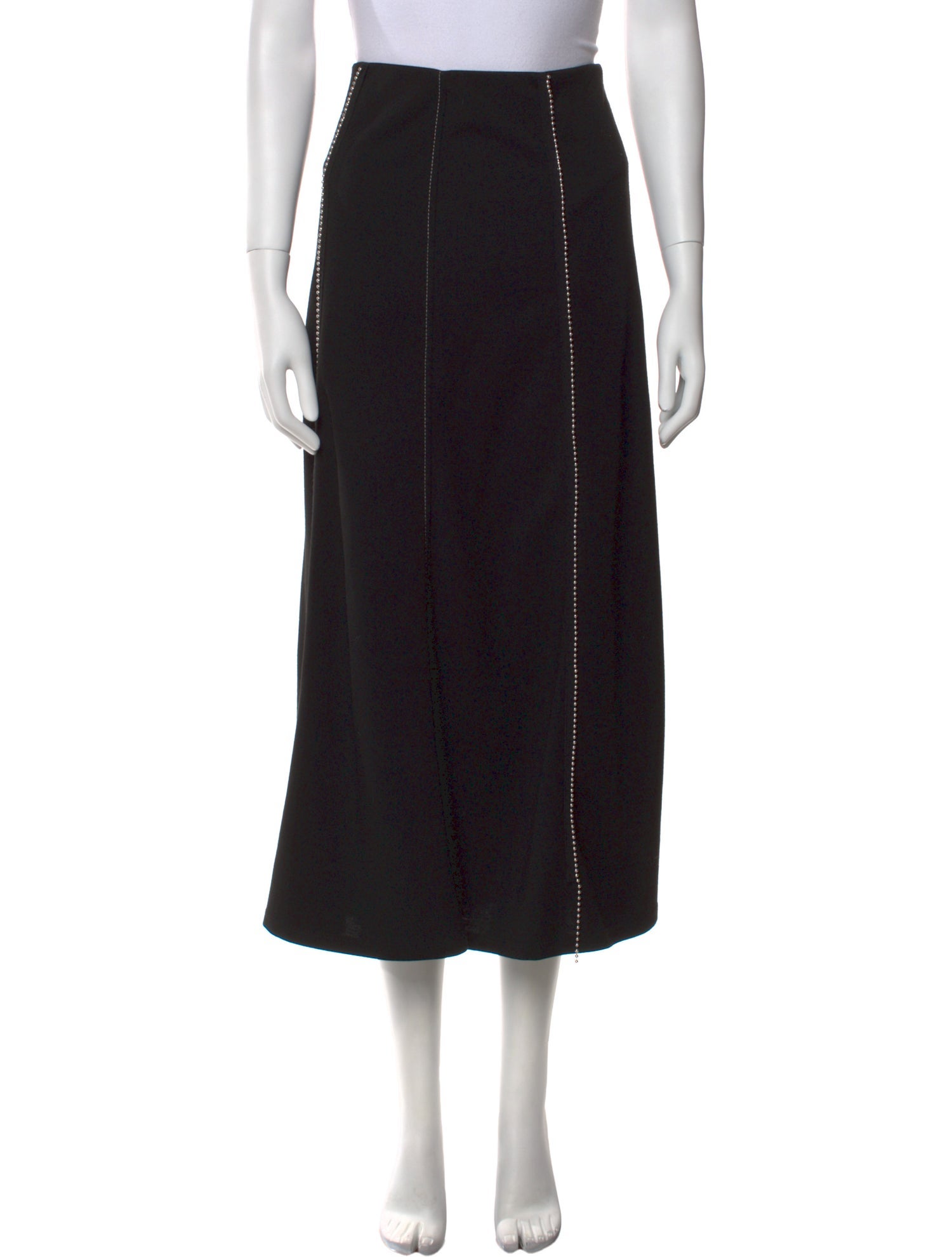 Beatrice B Studded Accents Midi Length Skirt