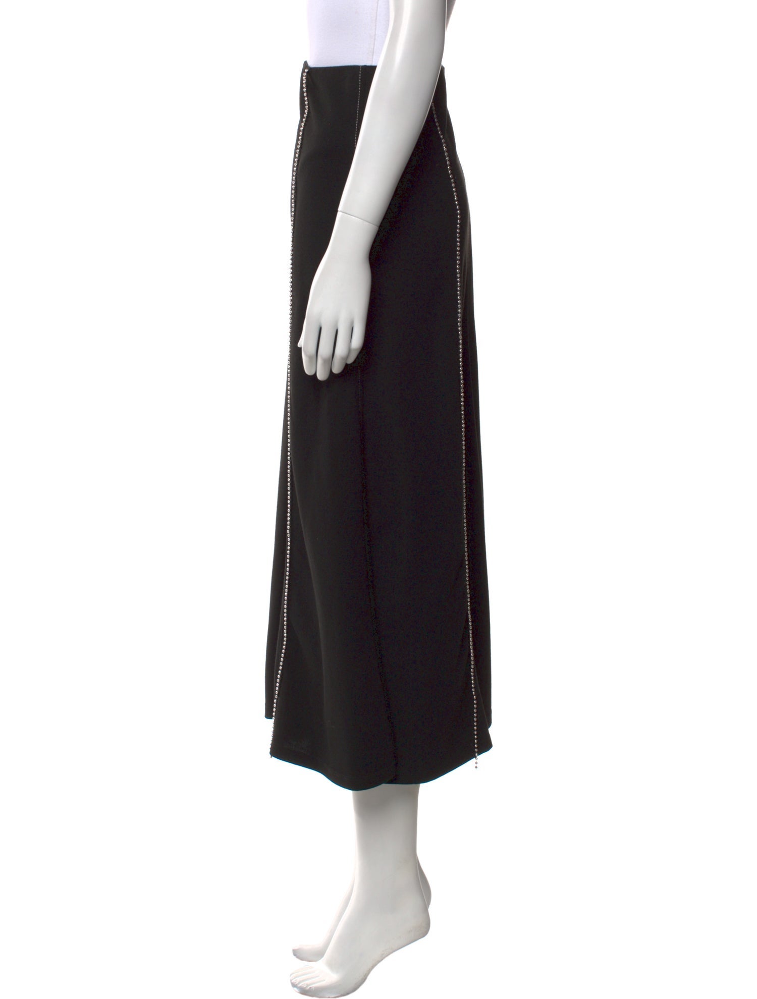 Beatrice B Studded Accents Midi Length Skirt