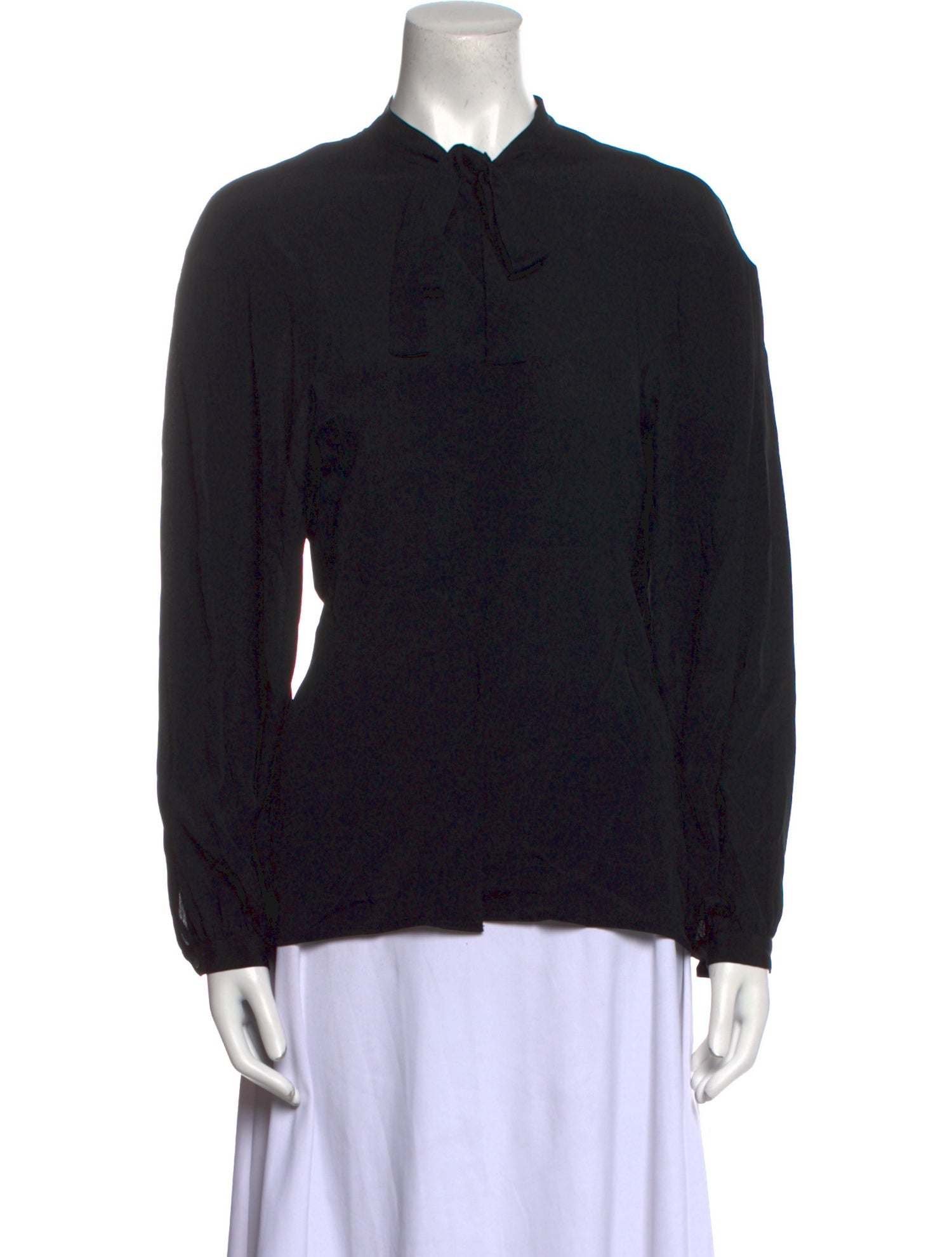 Beatrice B Mock Neck Long Sleeve Button-Up Top