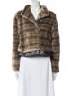 Beatrice B Striped Faux Fur Jacket