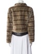 Beatrice B Striped Faux Fur Jacket