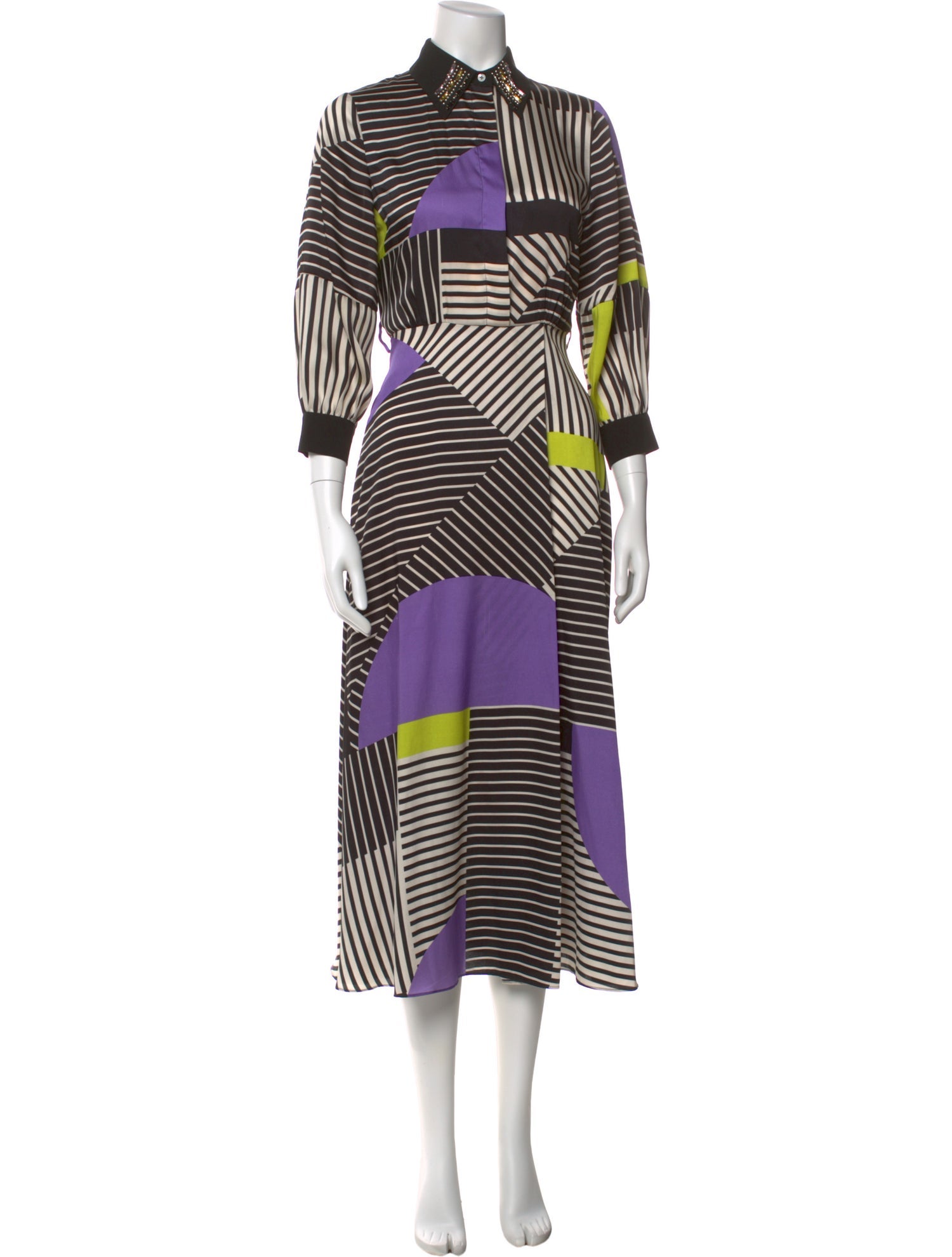 Beatrice B Striped Long Dress