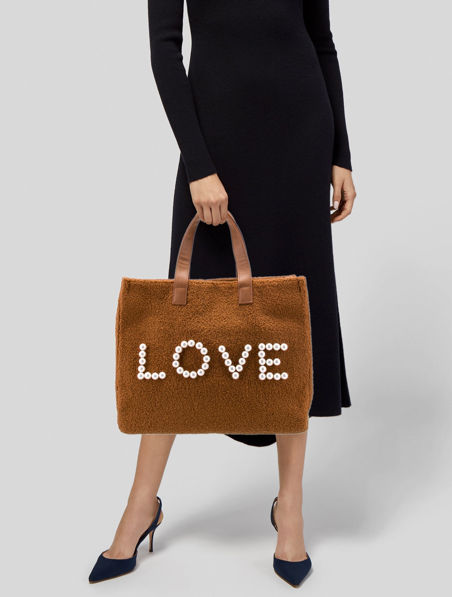 btb Shearling Shoulder Bag w/ Tags