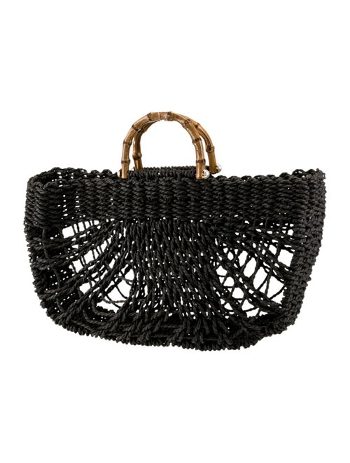 btb Straw Top Handle Bag