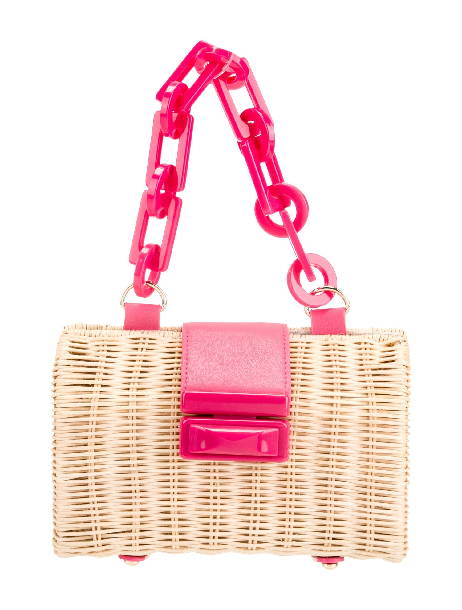 btb Wicker Top Handle Bag