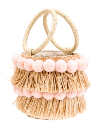 btb Straw Top Handle Bag