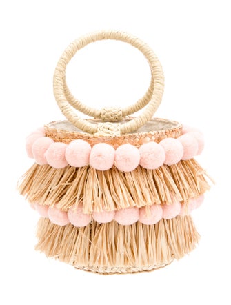 btb Straw Top Handle Bag