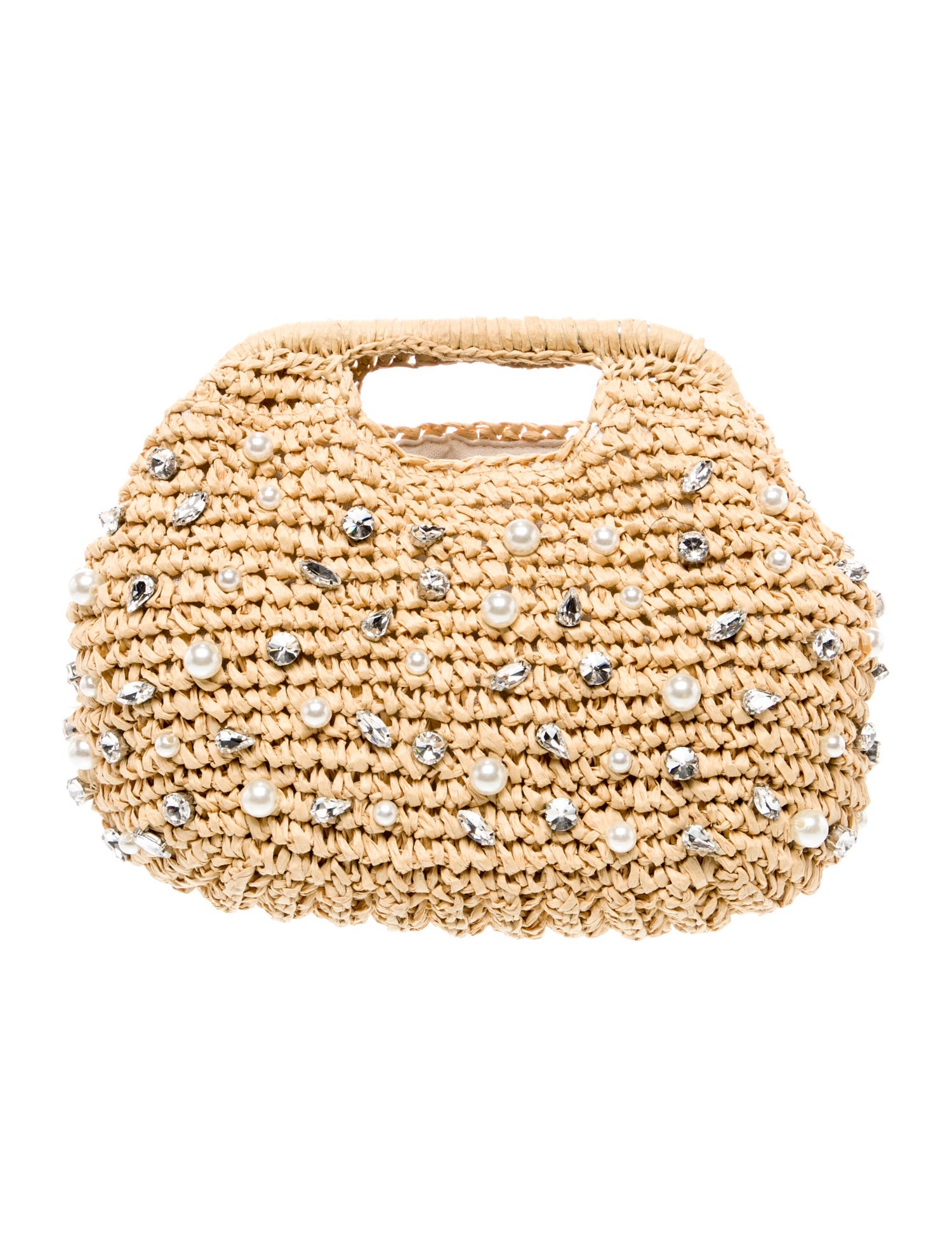 btb Raffia Top Handle Bag