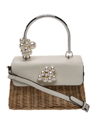 btb Wicker Top Handle Bag