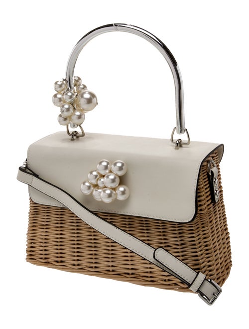btb Wicker Top Handle Bag