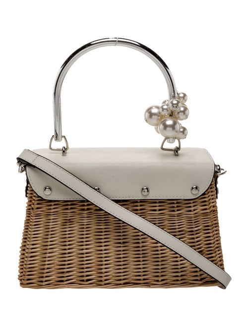 btb Wicker Top Handle Bag