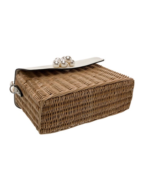 btb Wicker Top Handle Bag