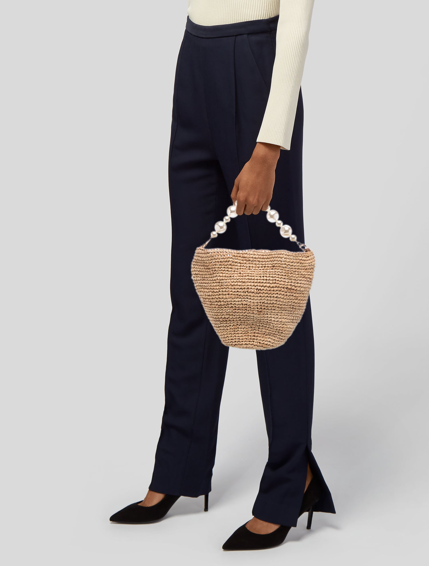 btb Raffia Top Handle Bag w/ Tags