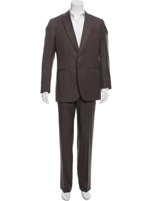 Battistoni Silk-Blend Pinstriped Two-Piece Suit