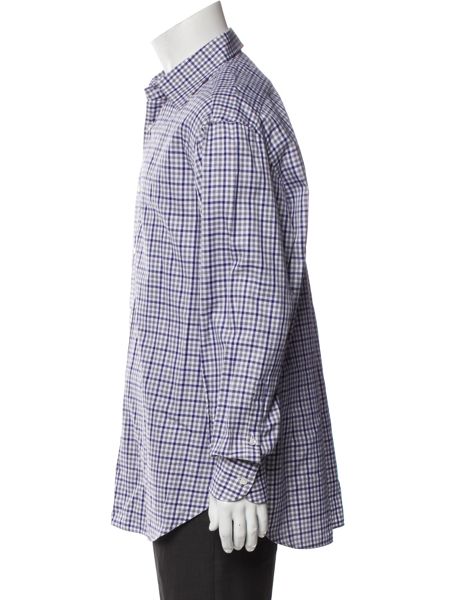 Battistoni Plaid Print Long Sleeve Shirt