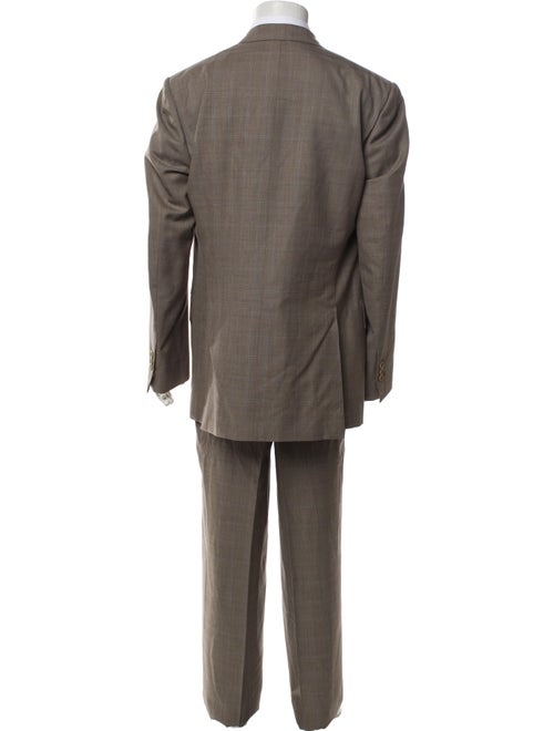 Battistoni Cashmere Plaid Print Two-Piece Suit