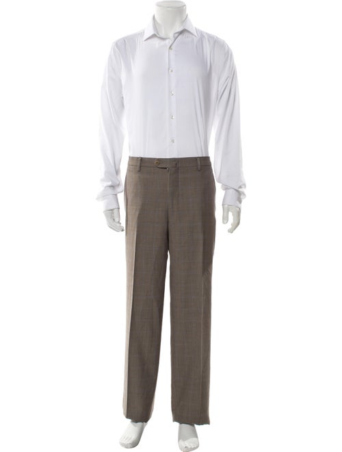 Battistoni Cashmere Plaid Print Two-Piece Suit