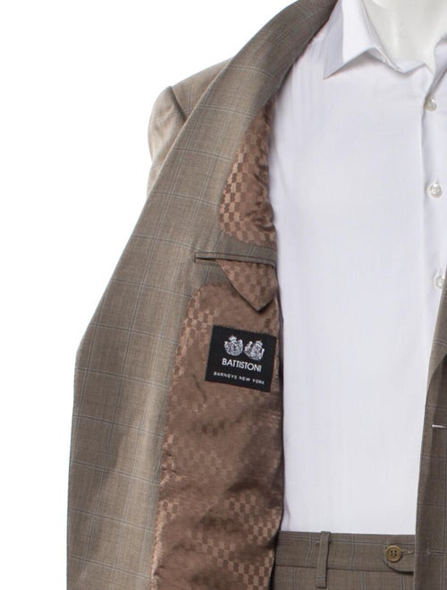 Battistoni Cashmere Plaid Print Two-Piece Suit