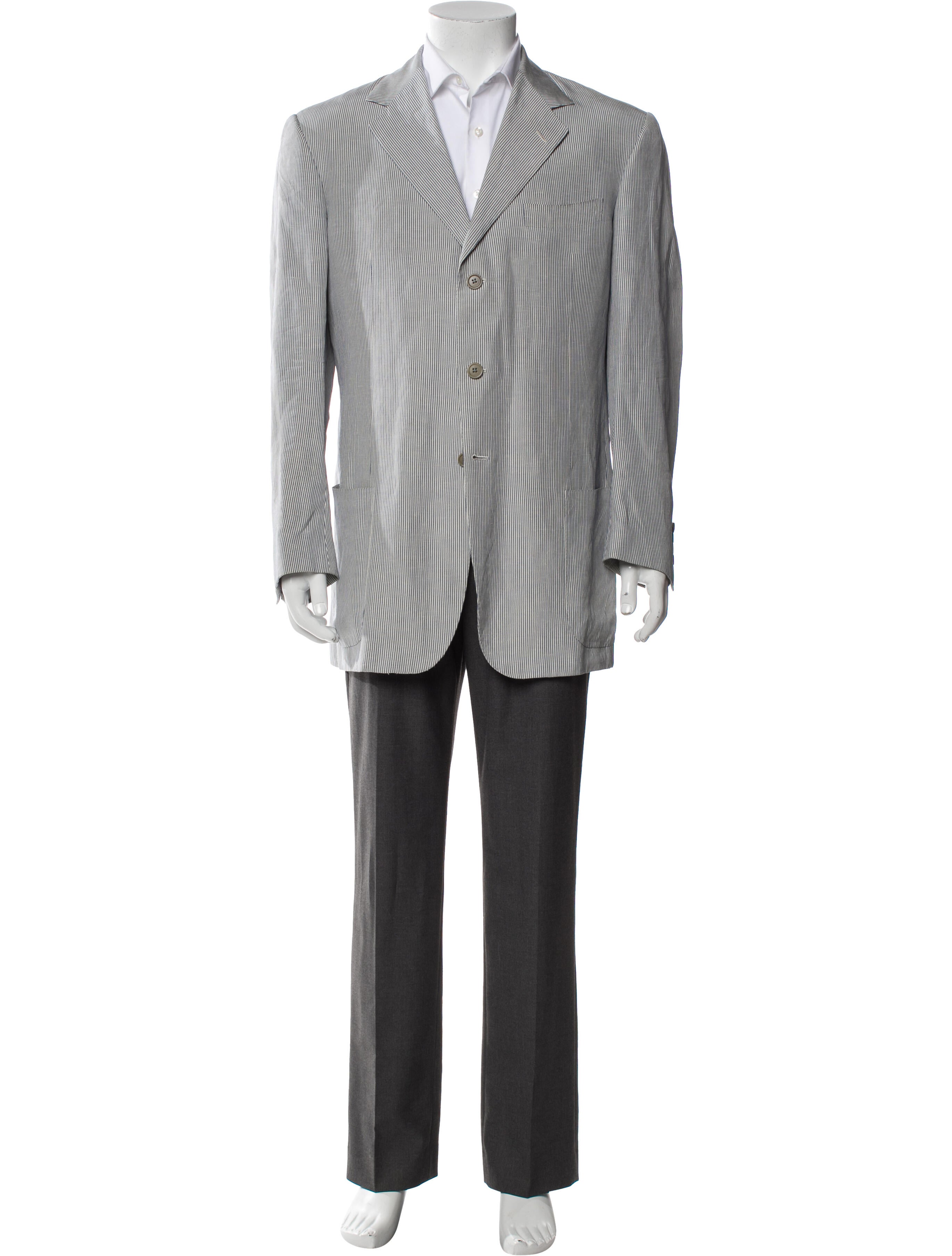 Battistoni Linen Striped Sport Coat