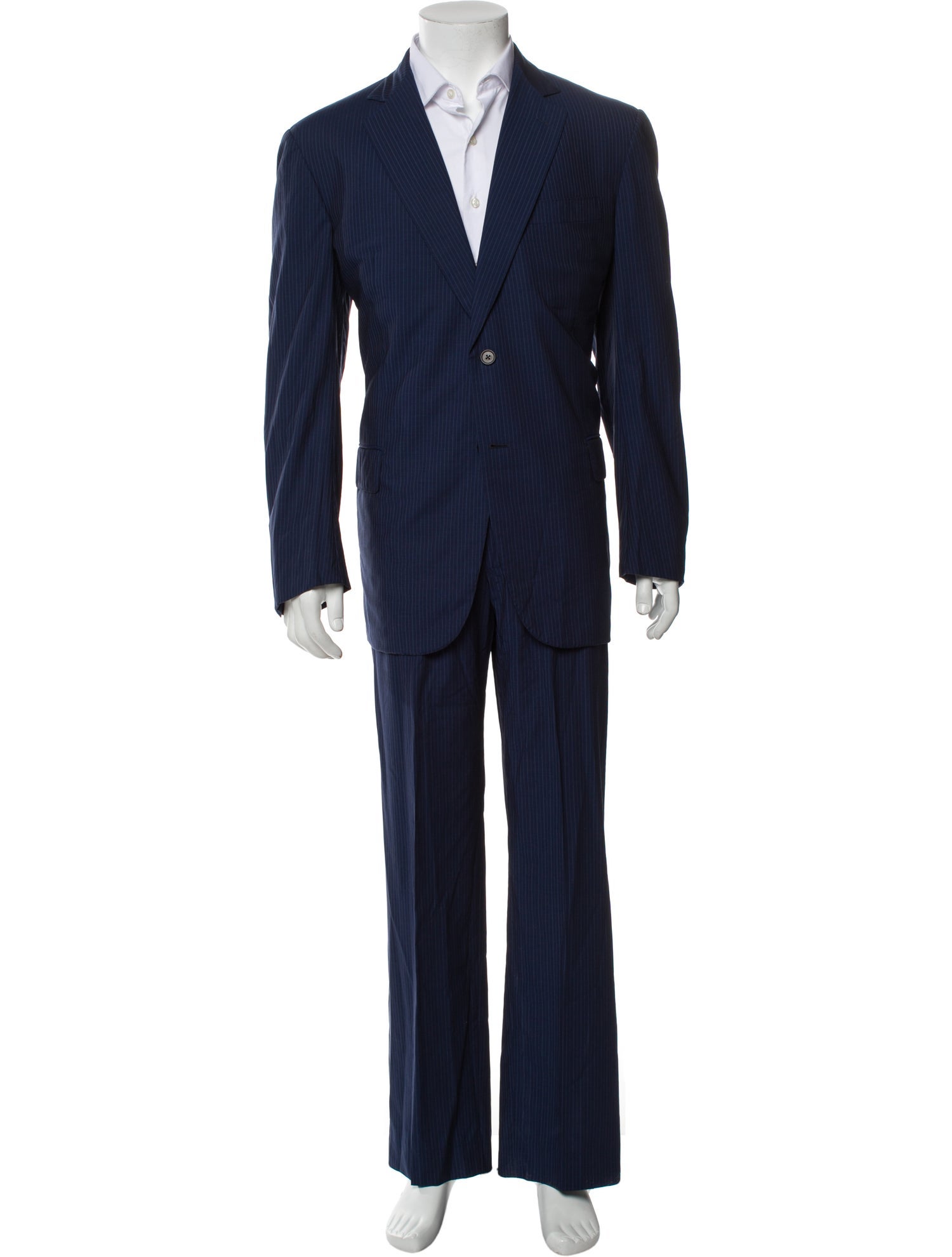 Battistoni Wool Striped Two-Piece Suit