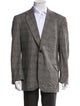 Battistoni Merino Wool Houndstooth Print Blazer